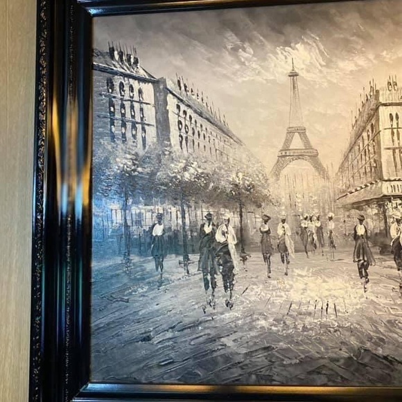 Eiffel Tower Oil Canvass Painting - Picture 3 of 8